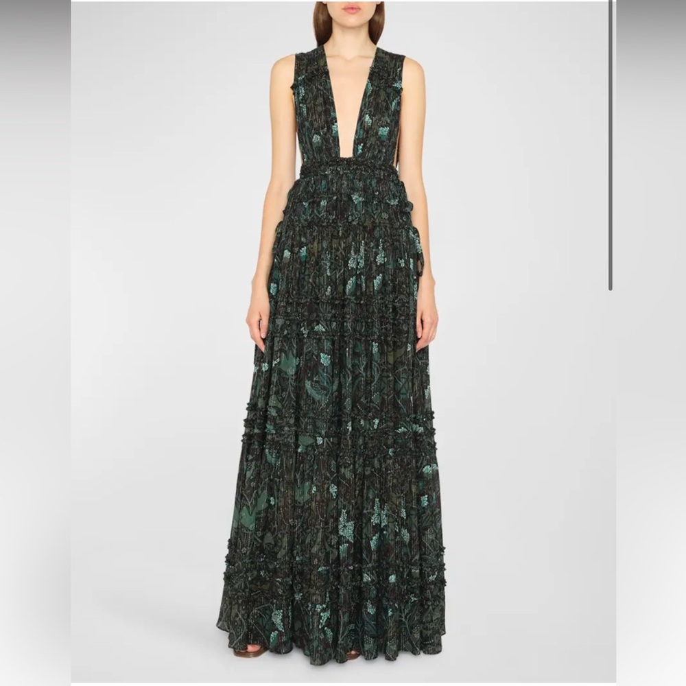 Ulla Johnson Fiona Tiered Open-Back Gown